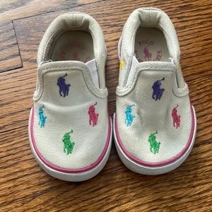 Polo Ralph Lauren Baby Shoes with Multicolored Logos